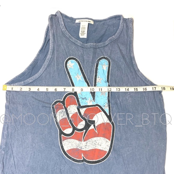 Mineral Wash American Flag Peace Tank Top Dress - Picture 11 of 14
